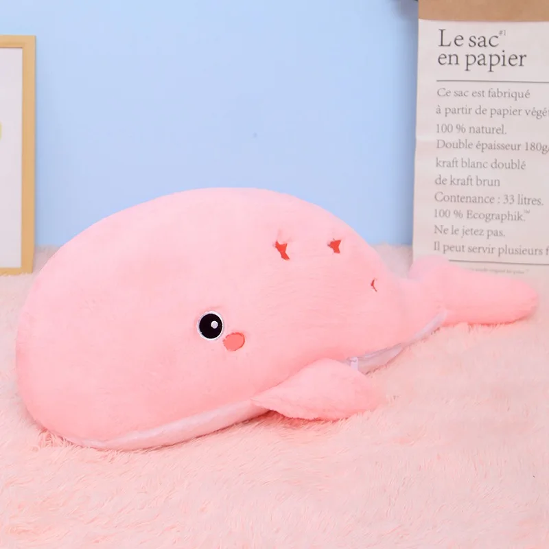 Cute Star Fantasy Dolphin Plush Toy, travesseiro para dormir baleia criativo, boneca cama menina, fantoche de conforto infantil, 60 80cm