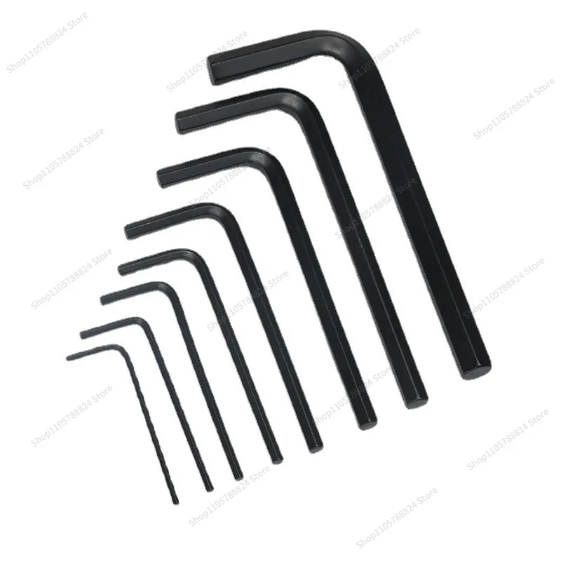 For Black Metric Flat Head 1.5-32 Mm Black Hexagonal Wrench Hexagonal Spoon Single 7 Hexagonal Wrench