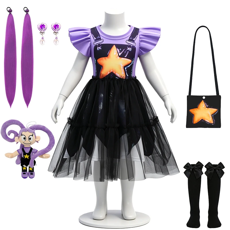 Image of Bobi Time Lilien-Tüllkleid für Mädchen, Halloween, Cosplay, Geburtstagsparty, Karneval, Auftritt, Kinderkostüm, ausgefallene Kinderkleidung