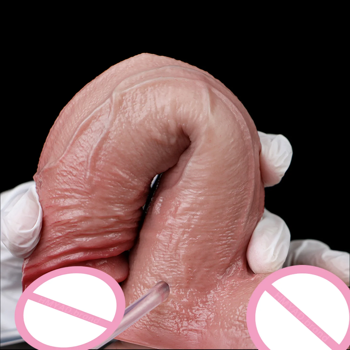 Inflatable Suction Cup Dildo 7.24 Inch Realistic with Veins, Balls & Ejaculation for Solo & Couple Use, Silicone Sex Toy