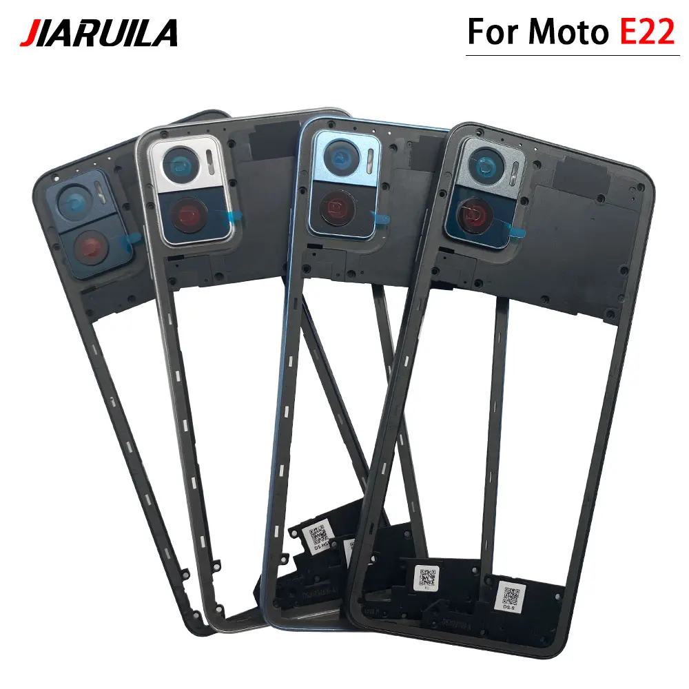 New Middle Frame Cover For Motorola For MOTO E22 E32 Edge 20 Lite Middle Housing with Lens Frame Parts