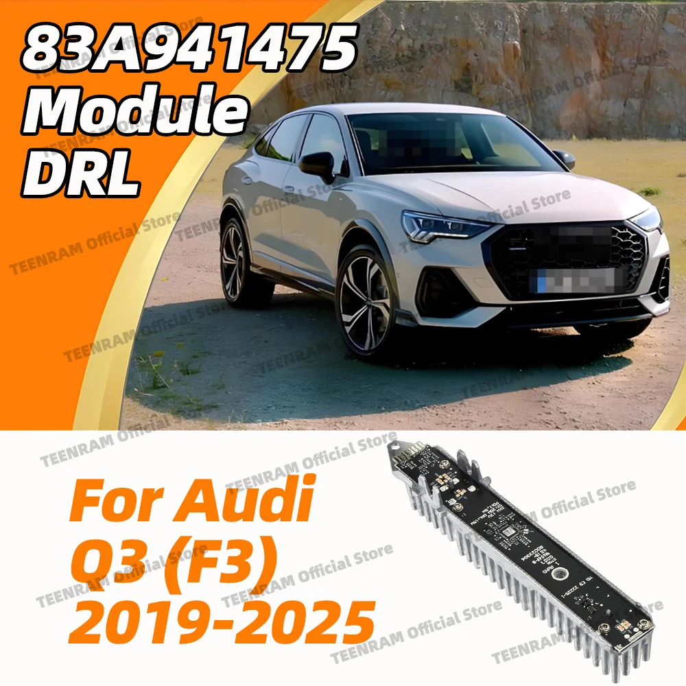 1PC LED Headlight Daytime Running Light Source Board DRL Module OE# 83A941475 For Audi Q3 F3 2019 2020 2021 2022 2023 2024 2025