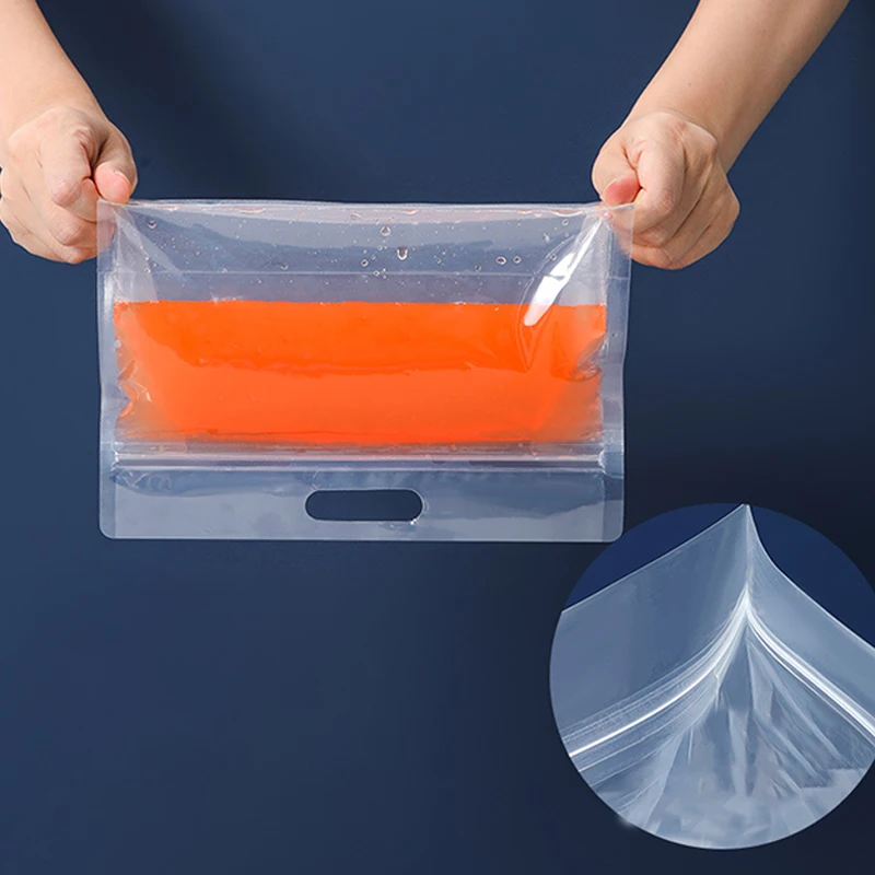 Reusable Airtight Food Storage Bags  Large Capacity Dry Food Clear Bags Extra Thick Leakproof Free Zipper Snack Freezer Bags