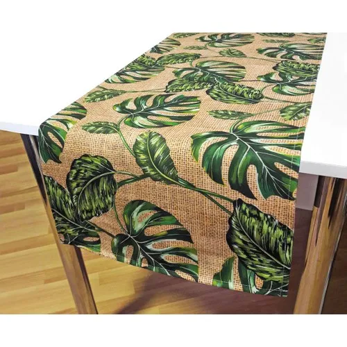 Dekorinyo Sack Zeminli Leaf Pattern Decorative Runner