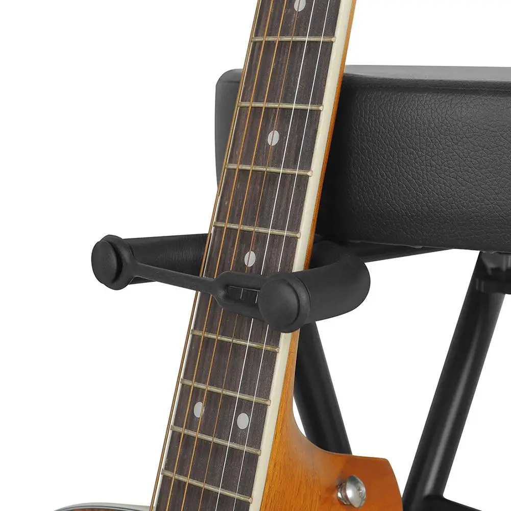 Taburete de guitarra con cojín acolchado, soporte de guitarra plegable de doble propósito, silla de rendimiento, piezas de instrumentos musicales, envío directo