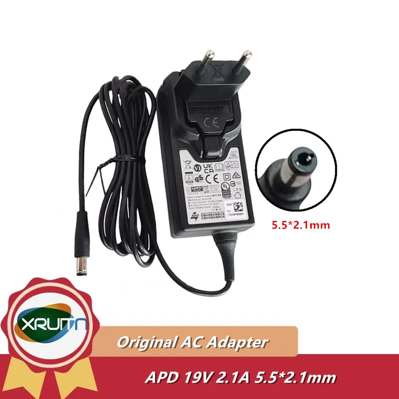 

Genuine APD WA-40J19R 19V 2.1A 39.9W 40W 5.5x2.1mm WA-40J19FU Battery Charger AC Adapter For ember Power Supply Charger