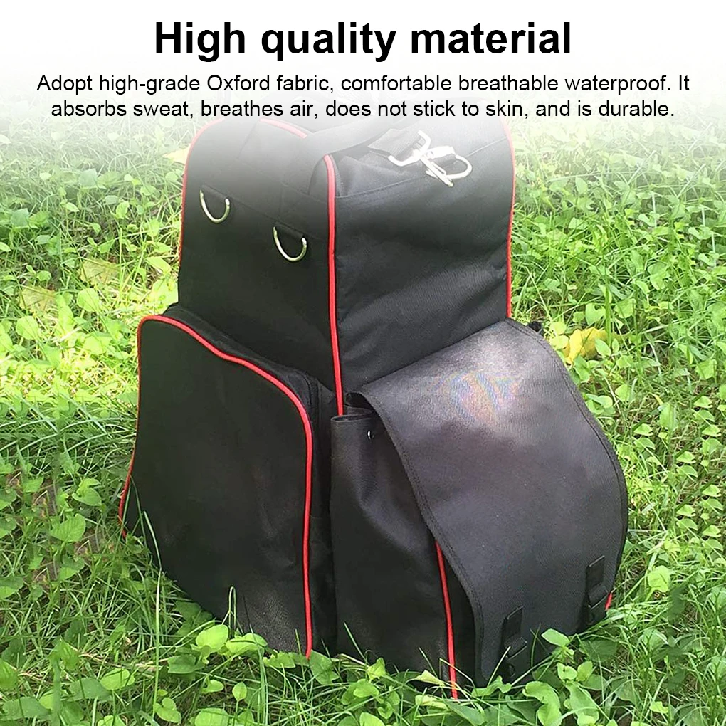 Equestrian Backpack Boots Gloves Oxford Cloth Ergonomic Design Bag Built-in Rain Cover Adjustable Shoulder Strap Large Capacity