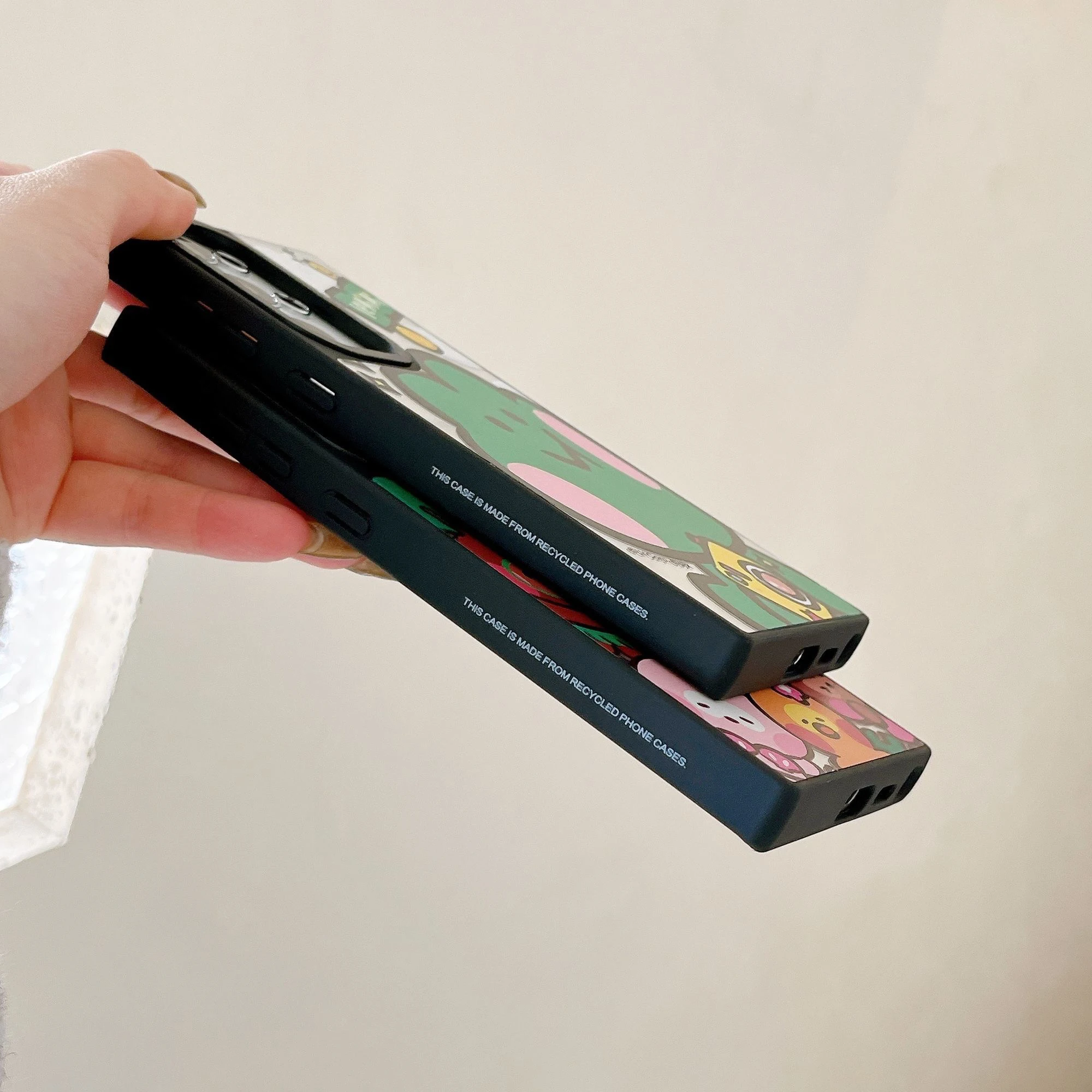 Чехол с черной рамкой и зеркальной поверхностью лягушки для Samsung Galaxy S25 + Plus S24 S23 Ultra S25U