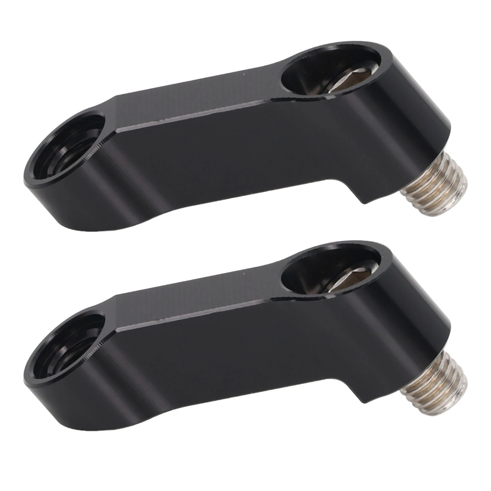1 Pair 10mm/0.39in Motorcycle Mirror Mount Riser Extender Adapter Replacement for NMAX 155 125 2015‑2022