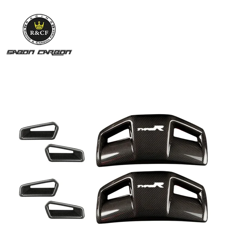 

4-PC Dry Carbon Fiber Seatback Cover Shell Trim for Type R FL5 Gen 11th