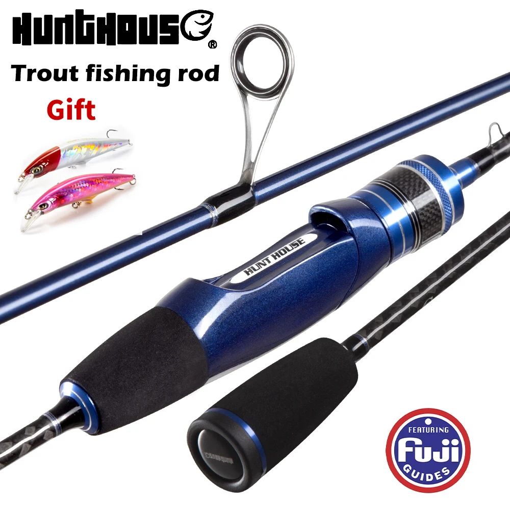 

Hunthouse Spinning Casting Fishing Rod 1.68m 1.8m FuJi Guide 2 Section High Carbon Japan Toray 40T 3-10LB for Trout Pike Bass