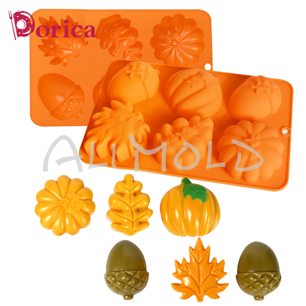 

Maple Acorn Pumpkin Silicone Mold French Dessert Chocolate Mousse Cake Mould Cake Decorating Tools Diy Soap Plaster Candle Mould