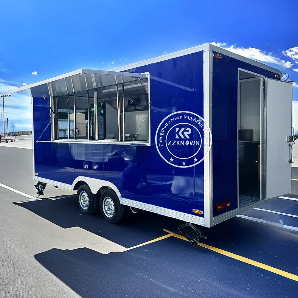 Concession Food Trailer Mobile Food Truck with Full Kitchen Custom Coffee Kiosk Hot Dog Pizza Tuck For Sale