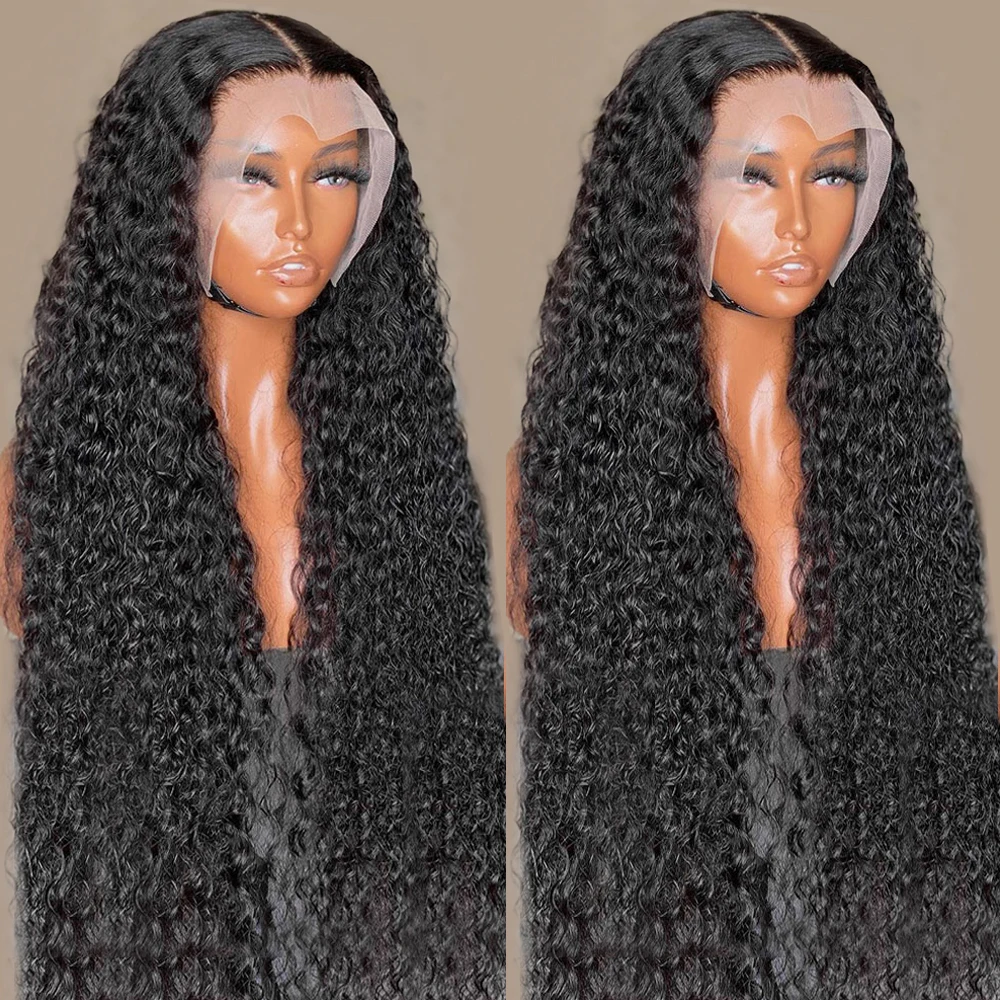 13x4 13x6 Curly Human Hair Hd Lace Frontal Wig 40 Inch Hair Deep Water Wave Lace Front Wig Deep Wave Wigs For Brazilian Women