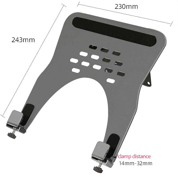 D-MOUNT DA1-TRAY 10.1"-17.3" laptop TRAY holder notebook clamp support adaptors fixed on monitor mount VESA100X100