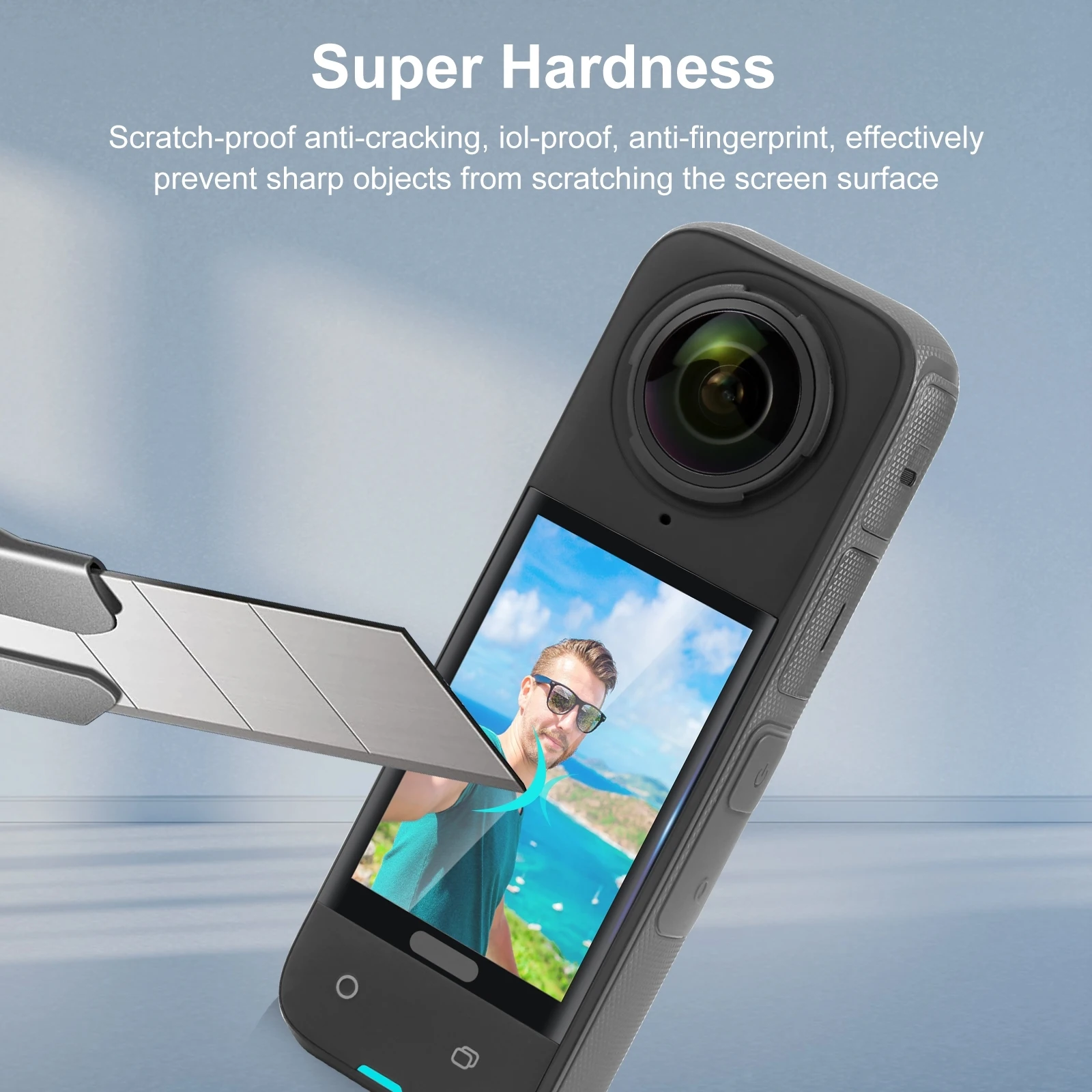 3 Pack Tempered Glass Screen Protector for Insta360 X4 9H Hardness Anti-Scratch Bubble-Free HD Clear Protective Film Accessories