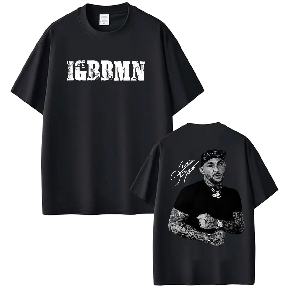 Igbbmn Dustin Poirier Viral Meme Vintage Grafik T-Shirt Herrenmode Humor Klassische T-Shirts Baumwolle Casual Kurzarm T-Shirt – Detail 2