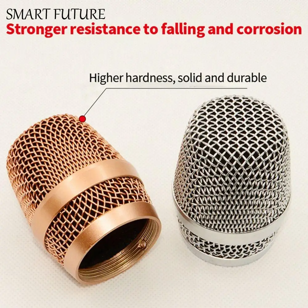 

Metal Mic Windscreen Part DIY Mic Windscreen Replacement Head Microphone Mesh Head Microphone Grill Head Mic Mesh Cover