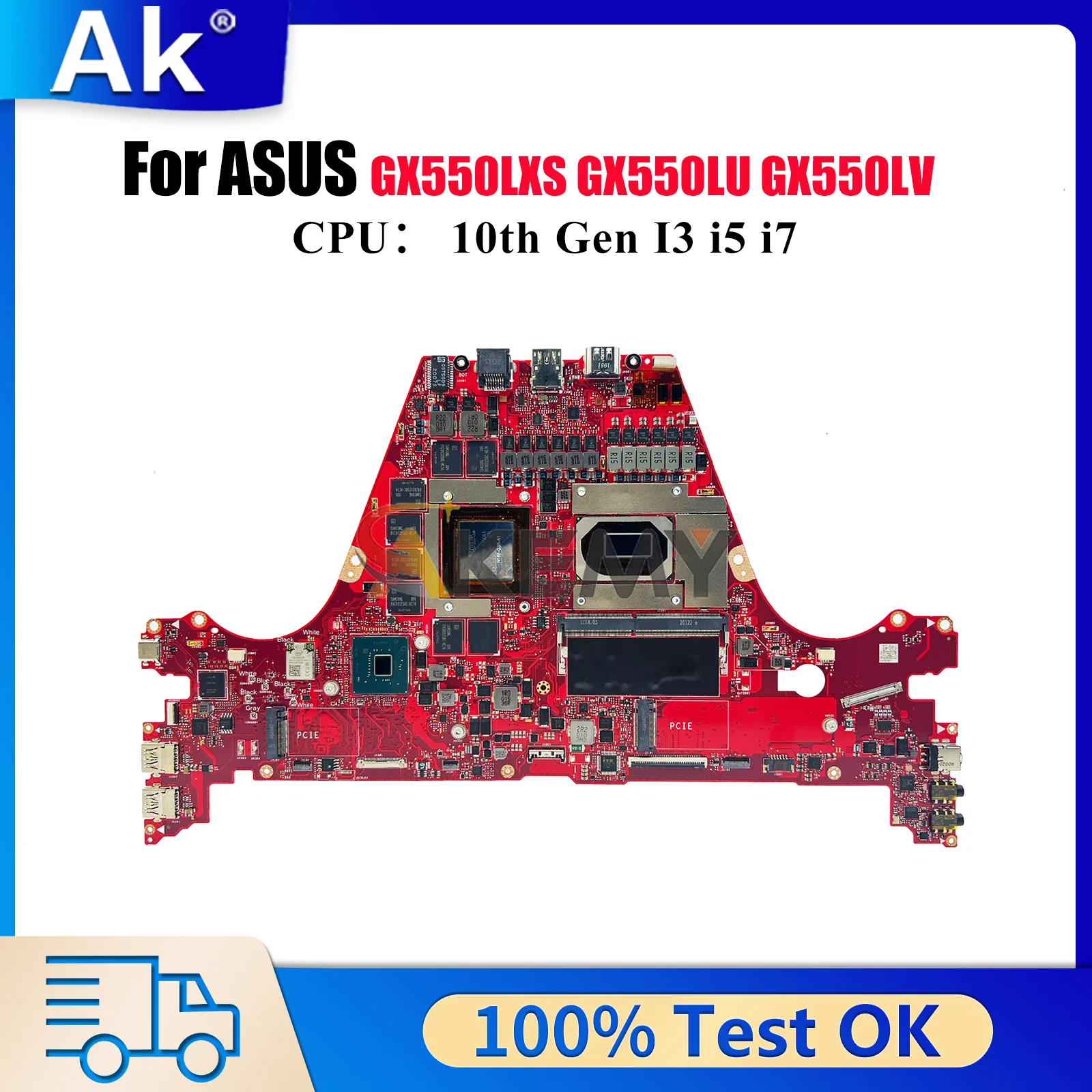 

GX550LXS Laptop Motherboard For ASUS ROG Zephyrus Duo GX550LXS GX550LV GX550LS GX550 GX550LW GX550LU Mainboard 10th Gen I3 i5 i7