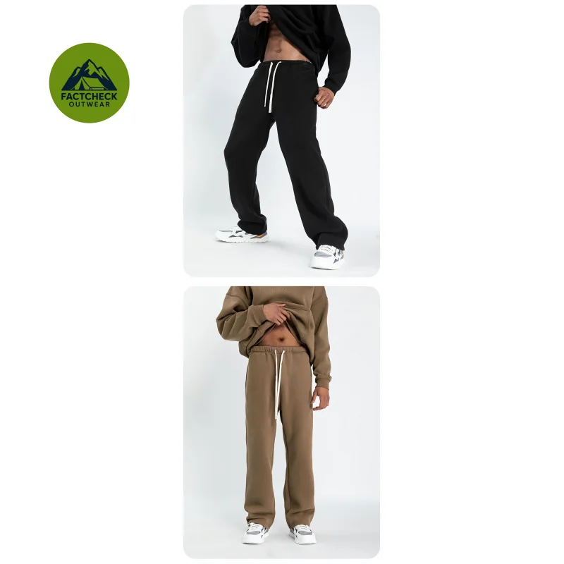 FACTCHECK High Quality EU US Size Fleece-lined straight-leg pants