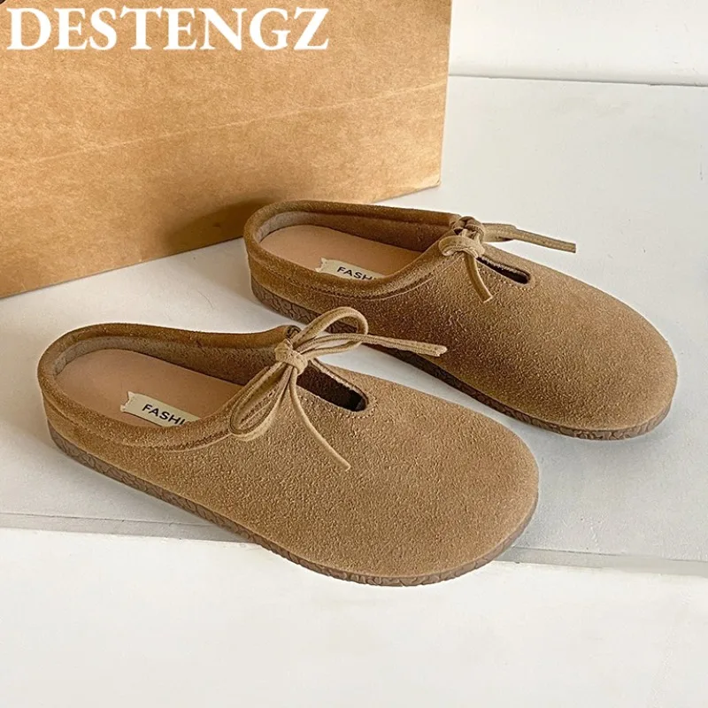

Women Slippers Flats Platform Sandals Mules Shoes Casual Woman Flip Flops 2025 Summer Suede Shoes Trend Comfort Slides Mujer