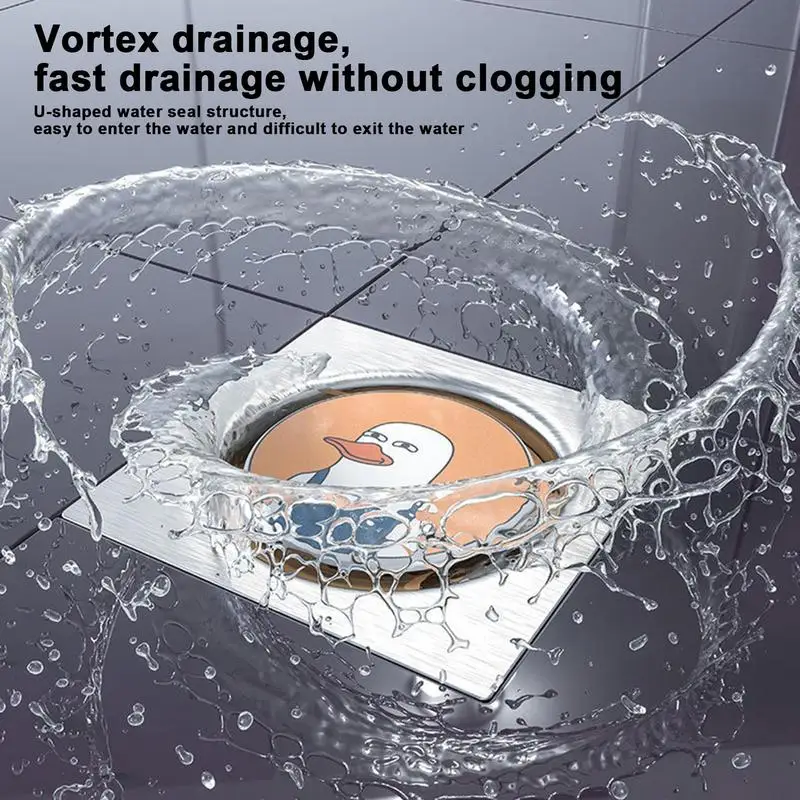 Bathtub Stopper Shower Cover Plug Stopper Anti-Clogging Reusable Sink Strainer Protector With Funny Cartoon Animal Pattern For