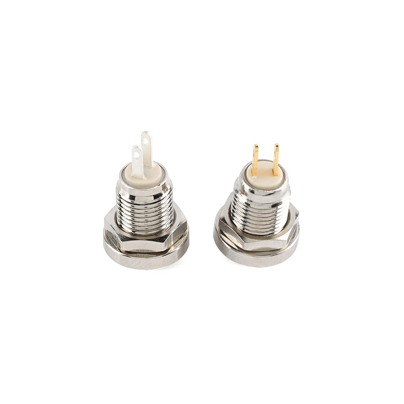 8mm Chwilowy przełącznik przyciskowy 36V Wodoodporny przycisk zasilania Mały okrągły chromowany stal nierdzewna Metal 2pin Samochodowy silnik samochodowy PC Powe — zdjęcie 7