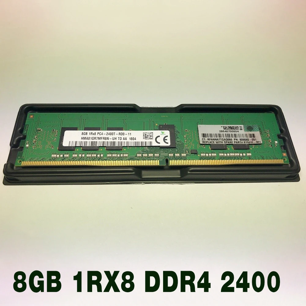 

1 pcs 809080-091 805347-B21 819410-001 852545-001 REG Server Memory High Quality Fast Ship 8GB 1RX8 DDR4 2400