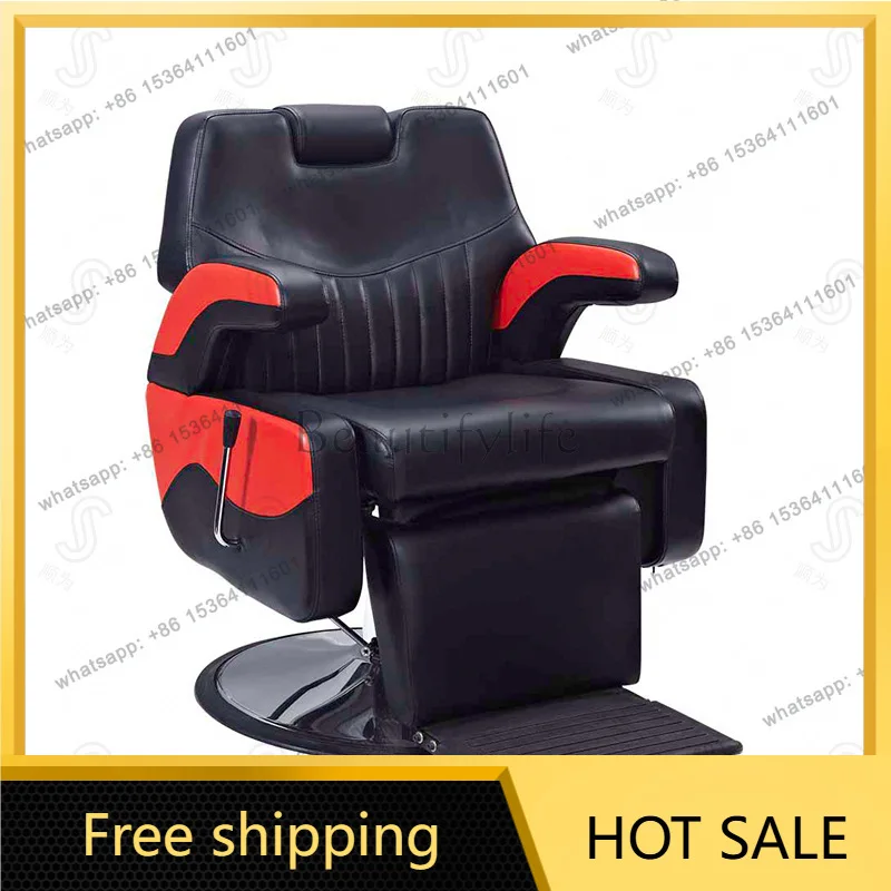 Factory Direct Sales High-end Barber Shop Lifting Rotary Perm Dyeing Cutting Chair Simple