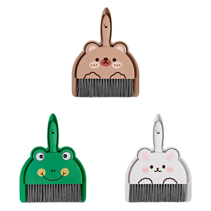 Mini Broom Dustpan Kids Cute Cartoon Small Cleaning Set Pretend Play Toys Toddler Little Housekeeping Helper Set Easy To Use