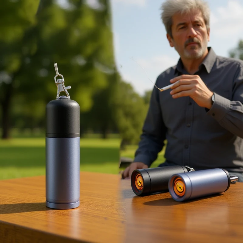 Air Travel-Friendly, Type C Mini Lighter, Blow-to-Ignite Mechanism, No Battery Required, Auto Shut-Off Feature