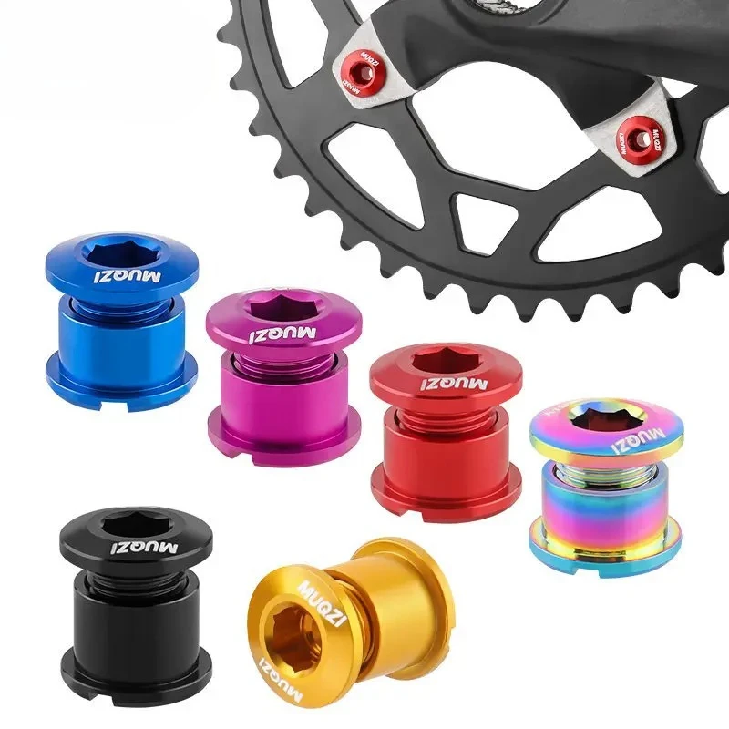 

5pcs Double Single Bicycle Chainring Bolts Aluminum Alloy 6.5mm 8.5mm Chainwheel Screw Road MTB Bike Crank Bolts Crankset Nut