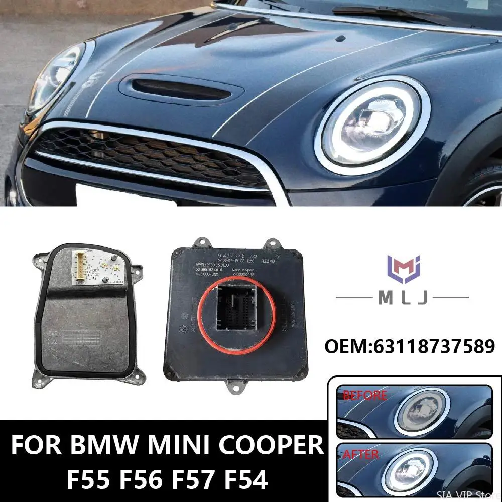 

For BMW Mini Cooper F55 F56 F57 F54 63118737589 63118737590 White Lightsource Modules Headlight DRL Control Unit ECU 9477748