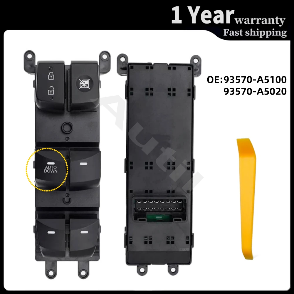 

For Hyundai Elantra GT 2014-2016 I30 2013-2017 Driver Side 93570-A5100 93570-A5020 16Pins Front Left Master Power Window Switch