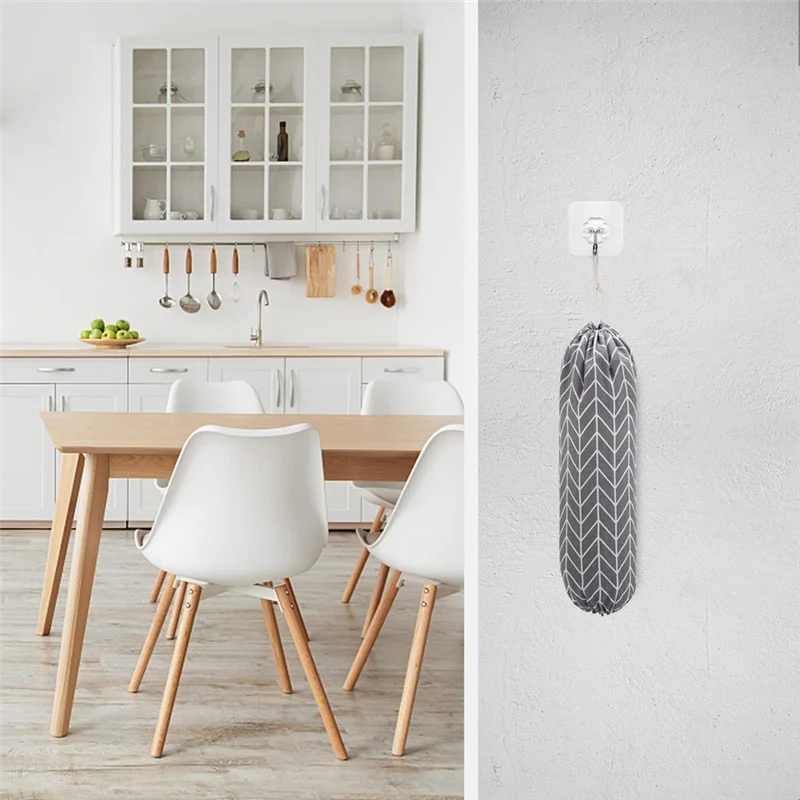 

ABLN-Kitchen Garbage Bag Storage Bag Washable Grocery Bag Wall Hanging Easy Extraction Plastic Bag Storage Hanging Bag
