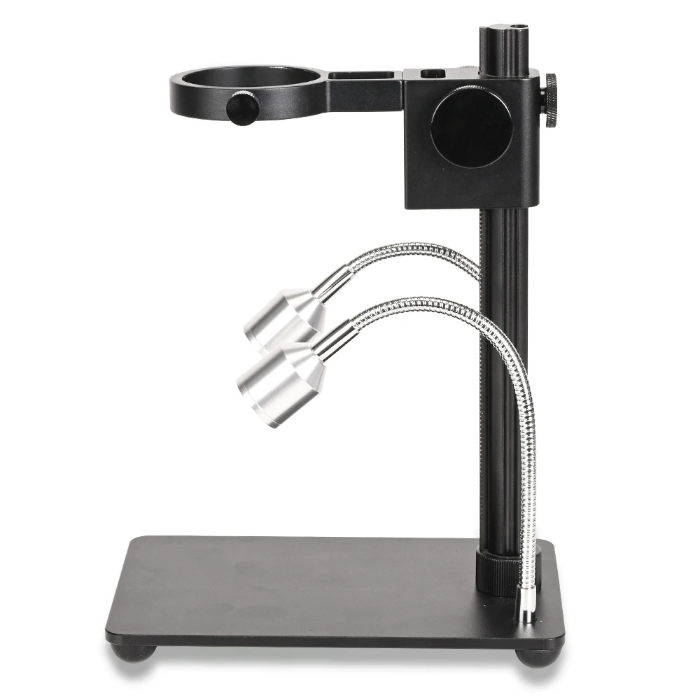 Microscope Camera Stand Solid Base Plate 35mm Ring Holder with Adjustable Illumination