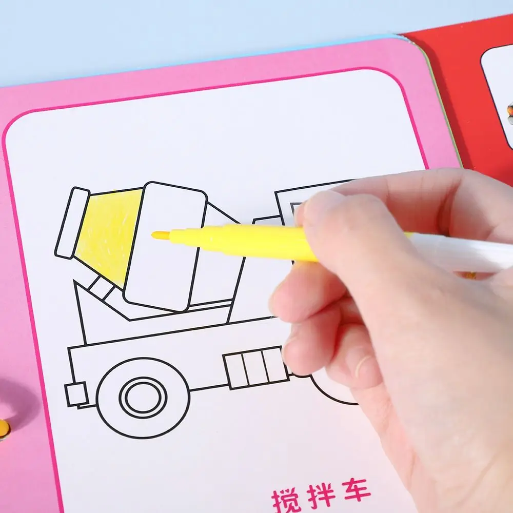 Colorful 12 Color Color Watercolor Pen Set Animals Dinosaurs Graffiti Notebook Set Marine Cartoon Drawing Notebook Kids