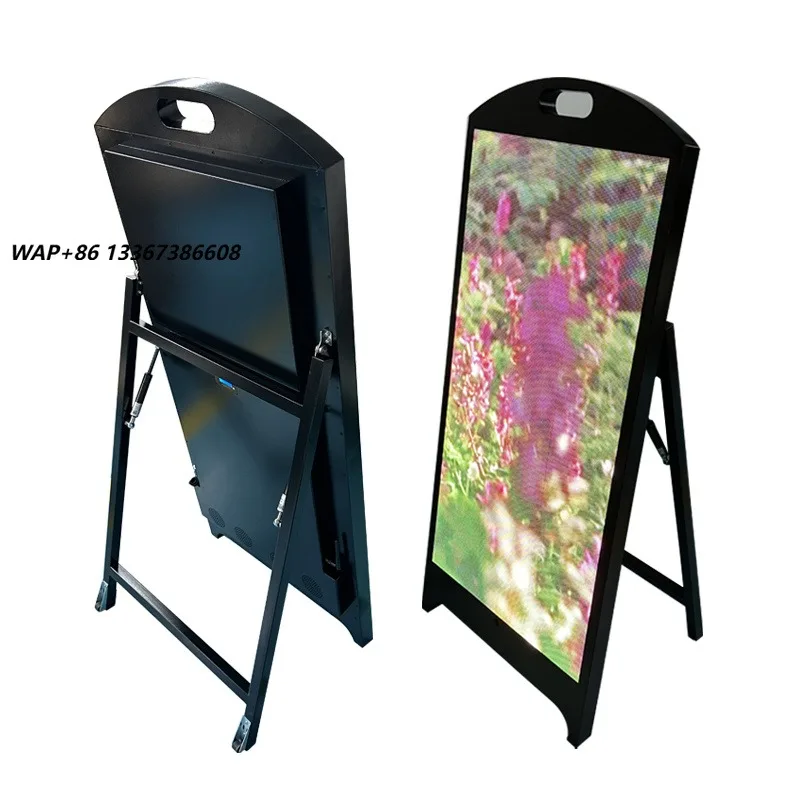 43 Inch LED Battery Rechargeable Movable 4k Digital Signage and Displays Outdoor Waterproof Advertising Screen