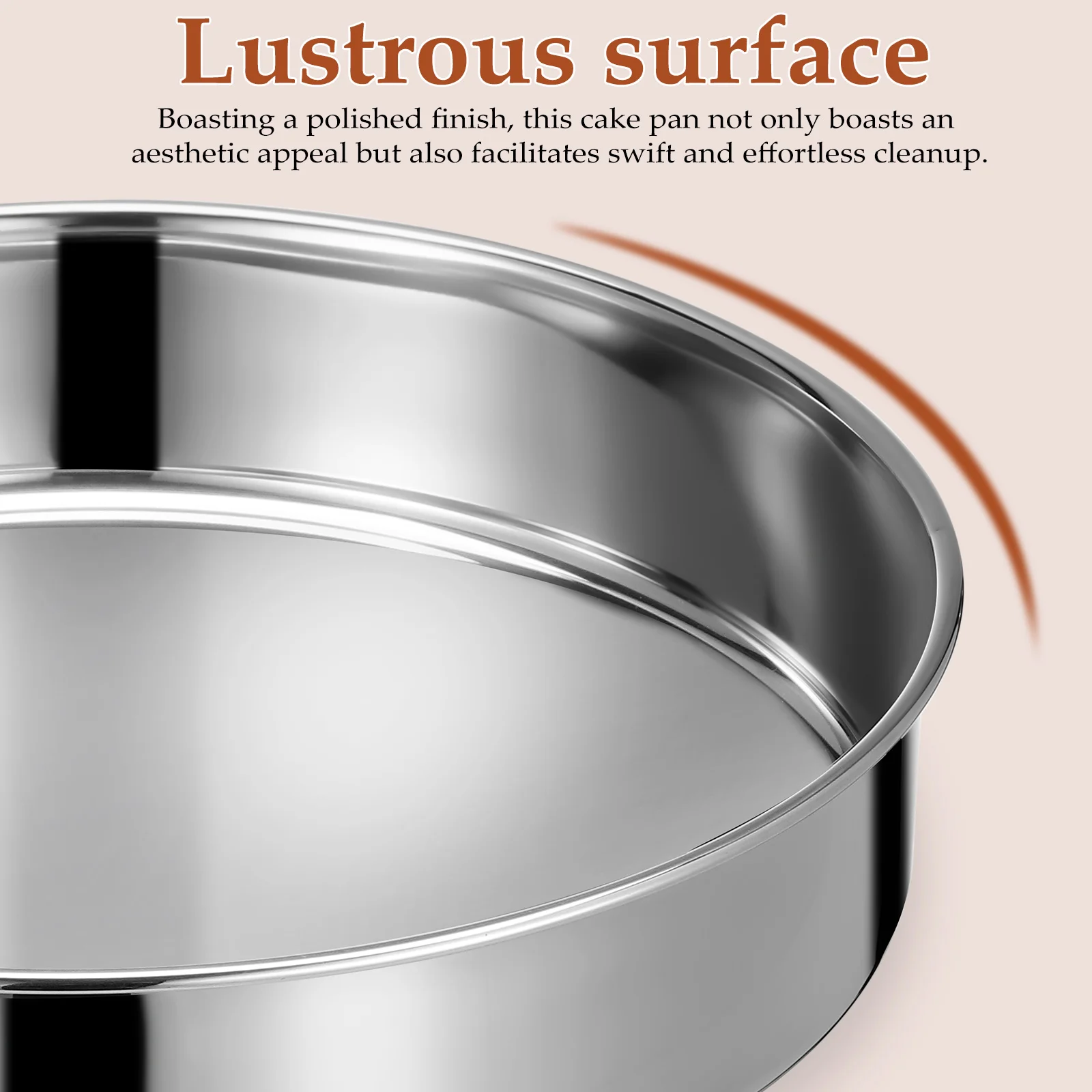 

2pcs Stainless Steel Cake Pan Baking Tin 24CM Round Oven Supplies Food Tray Metal Plate Cake Making Molds Chocolate