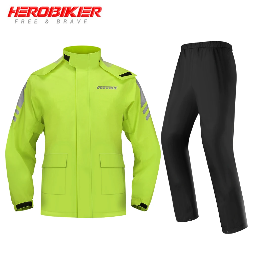 

Motorcycle Raincoat Rain Pants Set Outdoor Cycling Full Body Split Rain Pants Set Off-road Cycling Reflective Rain Pants Set