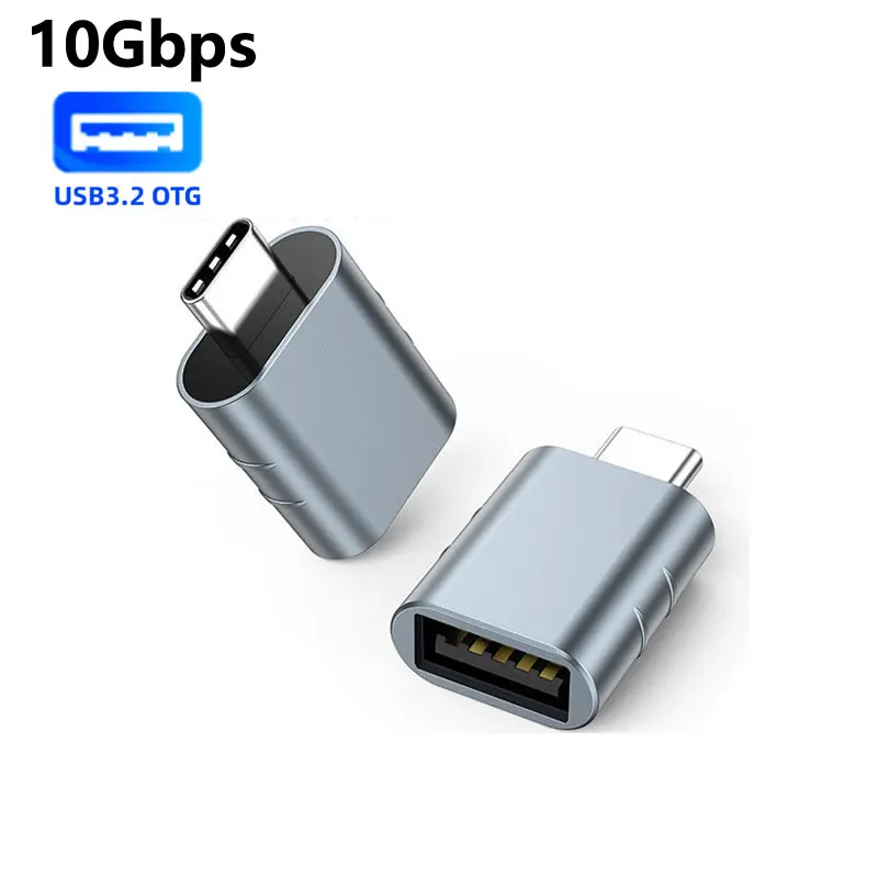 USB 3.2 C타입 OTG 어댑터 커넥터, 맥북 프로 에어, 삼성 S20 S10 용, 10Gbps, USB3.2 어댑터
