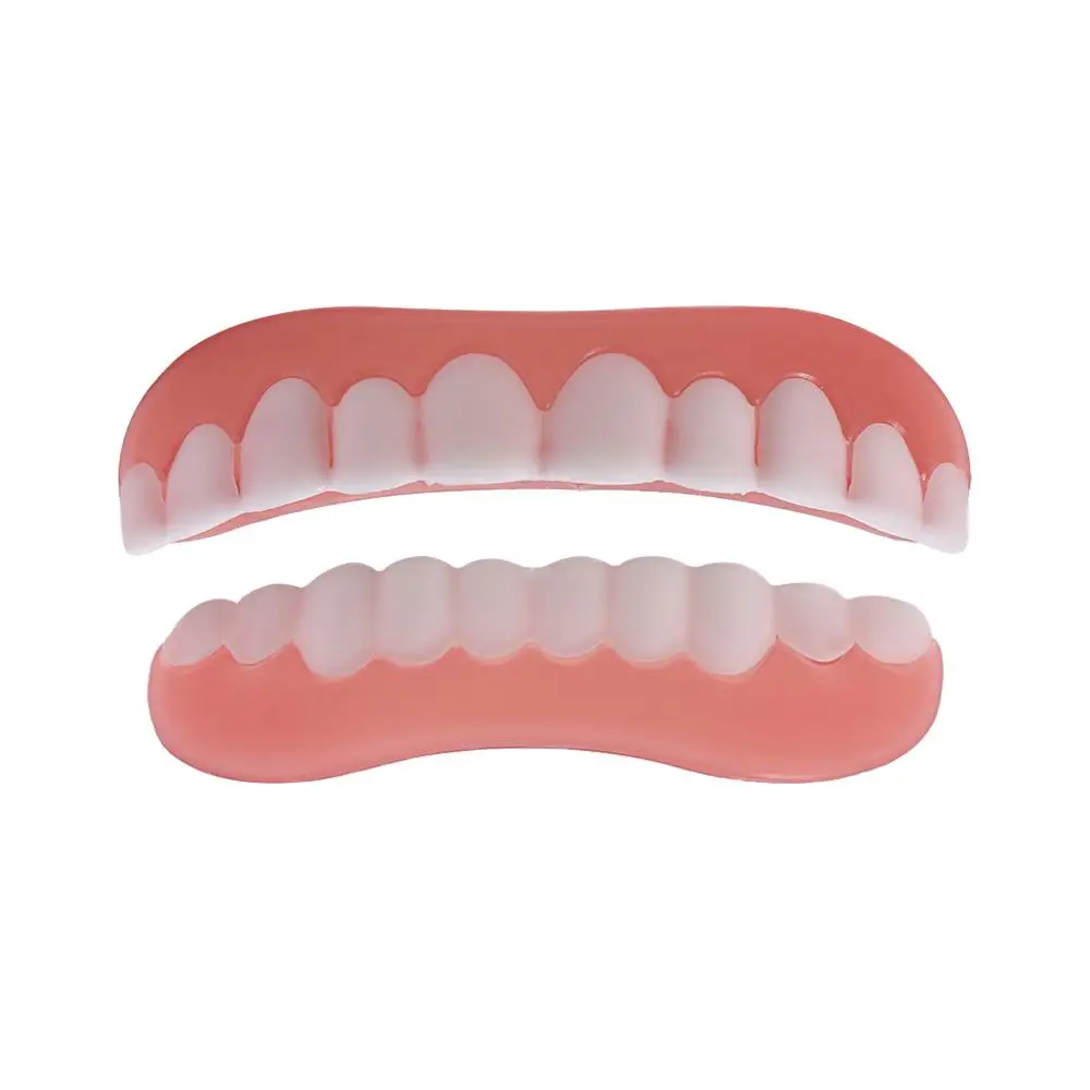 with Filling Teeth Glue False Teeth Whitening Smile Upper Lower Veneers Teeth Disposable Silicone Dentures Paste Adult