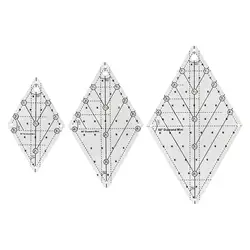 60 Degree Diamond Quilting Template Patchwork Sewing Ruler Multifunctional Template Sampler for DIY Quilting Sewing Accessories