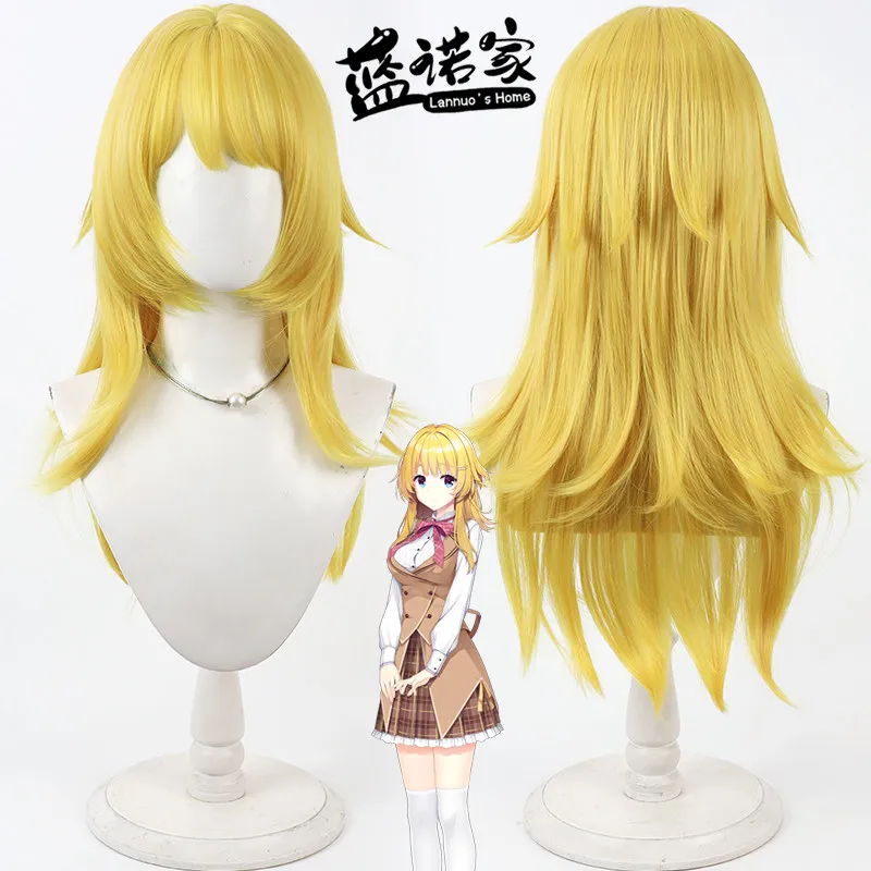 

YUZU SOFT Shimakoshi Tsukimi парик для косплея, реквизит для Хэллоуина и карнавальных вечеринок, синтетические волосы, термостойкое волокно + шапочка для парика