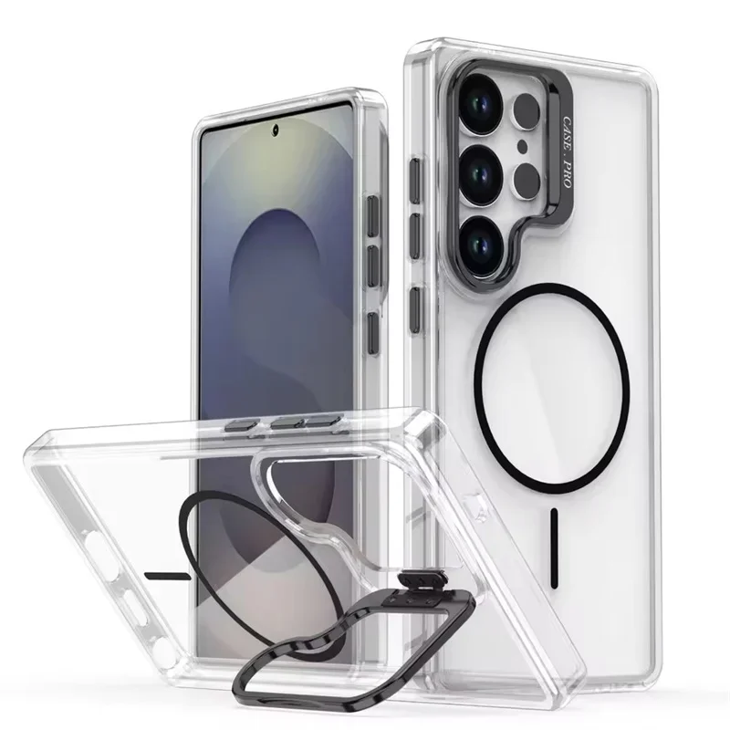 Magnetic Clear For Magsafe Phone Case For Samsung Galaxy S26 S25 S24 S23 Plus S22 Ultra Edge FE A26 A17 A16 Camera Bracket Cover