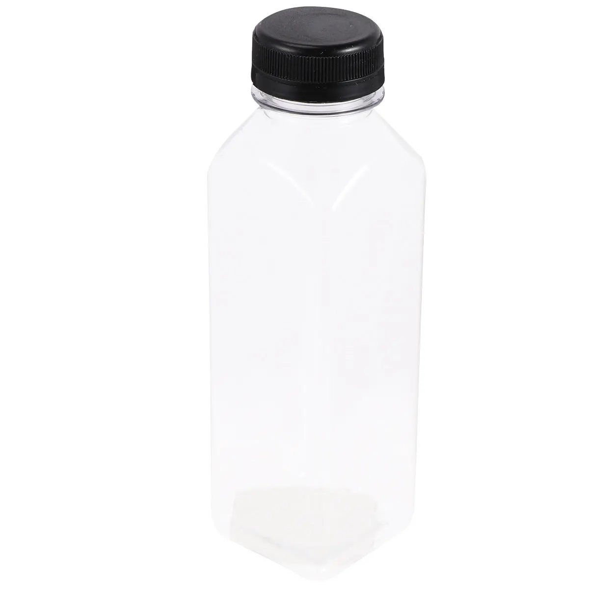 

10Pcs Disposable Pet Storage Juice Bottles Transparent Empty Containers Screw Lids Easy-Grip Beverage Bottles for Water Drink