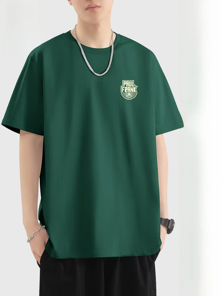 

Мужская футболка Large-Mouth Monkey ort-Sve из хлопка, дышащая, удобная, модная, летняя, трендовая, зеленого цвета