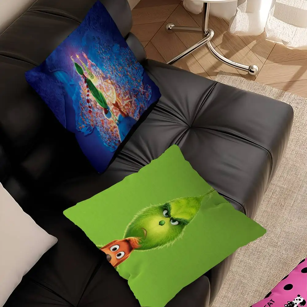 Cartoon T-The G-Grinch Cushion Cover Decorative Pillow Sofa Home Decor case pillow cases