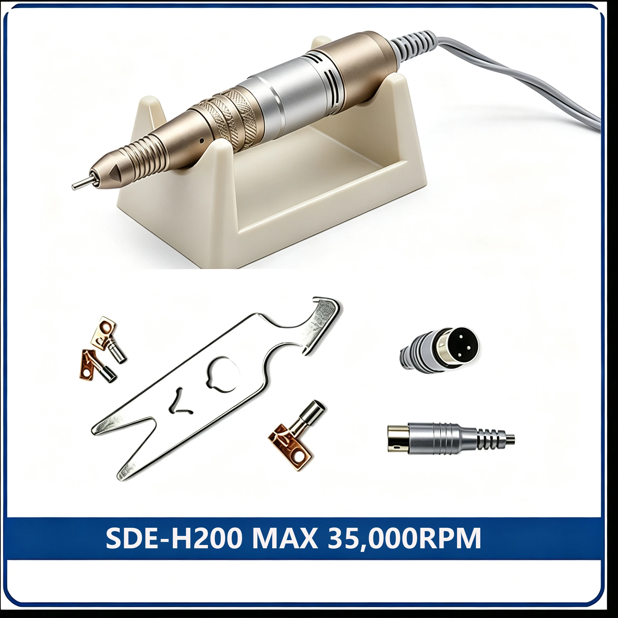 SDE-H200 Micro Motor Handpiece 35000RPM 2.35mm Collet Fit STRONG 90 210 Control Unit Dental Lab Polishing Grinding Handpiece