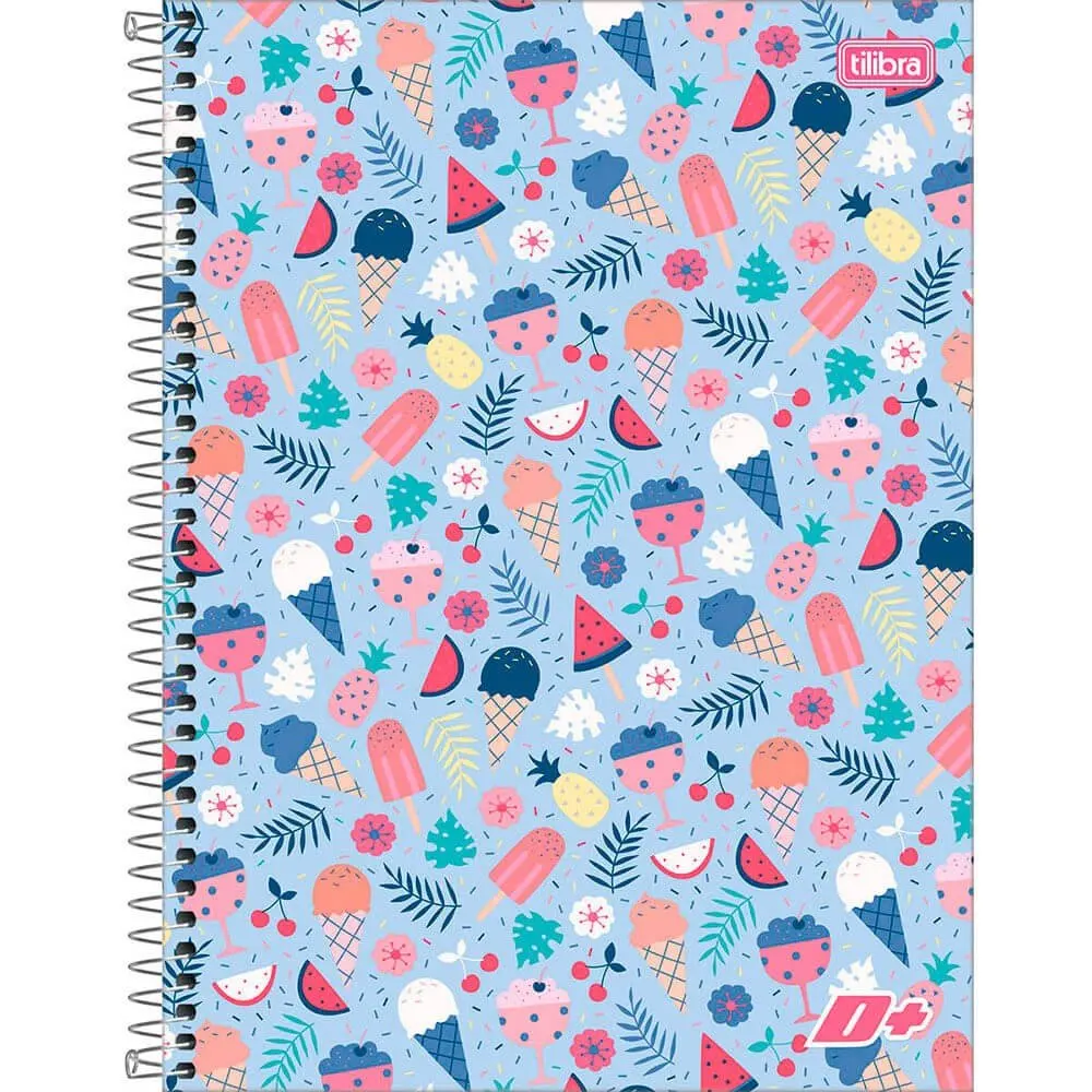 SPIRAL NOTEBOOK HARD COVER UNIVERSITY 16 MATERIAS D + FEMALE 320 LEAVES MILK